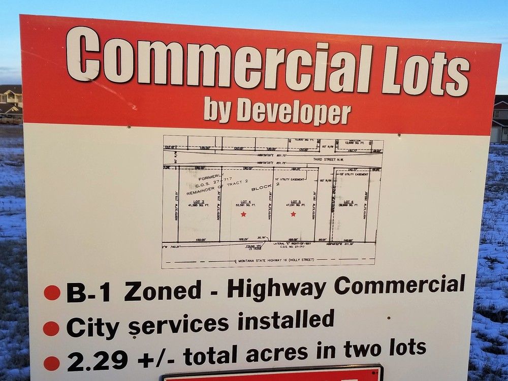Two Commercial Lots For Sale in Sidney, MT: 1001 Holly Street, Sidney, MT 59270